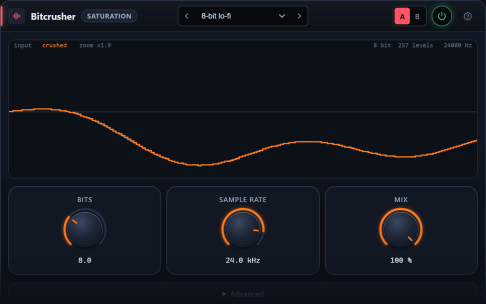 Bitcrusher plugin interface