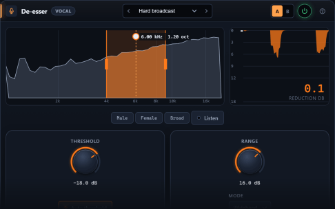 De-esser plugin interface