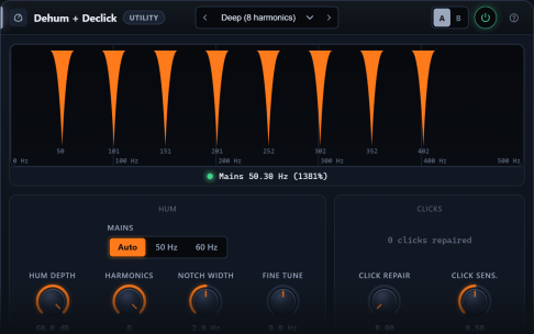 Dehum + Declick plugin interface
