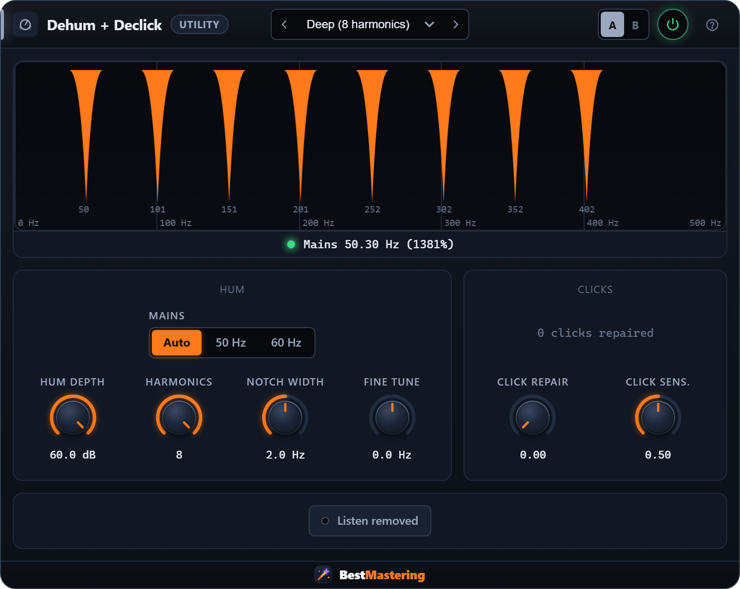 Dehum + Declick plugin interface
