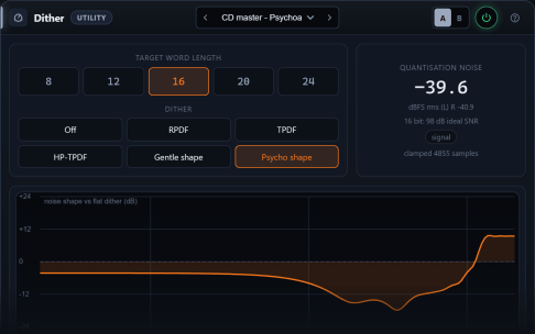 Dither plugin interface