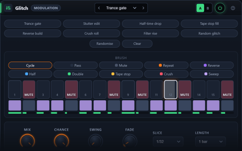 Glitch plugin interface