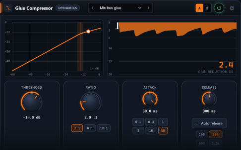 Glue Compressor plugin interface