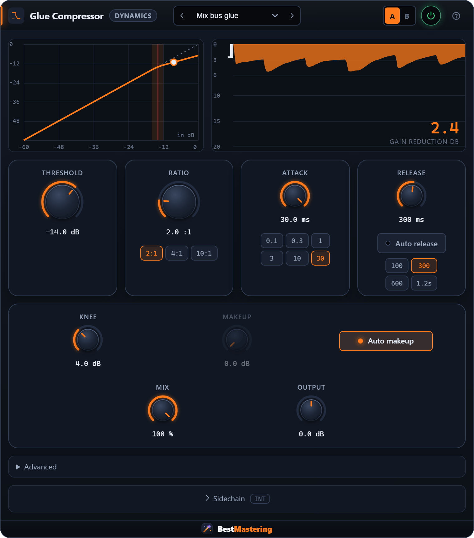 Glue Compressor plugin interface