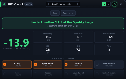 LUFS Control plugin interface