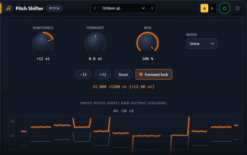 Pitch Shifter plugin interface