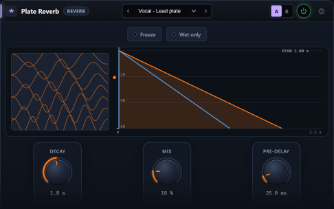 Plate Reverb plugin interface