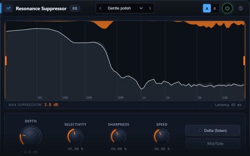 Resonance Suppressor plugin interface