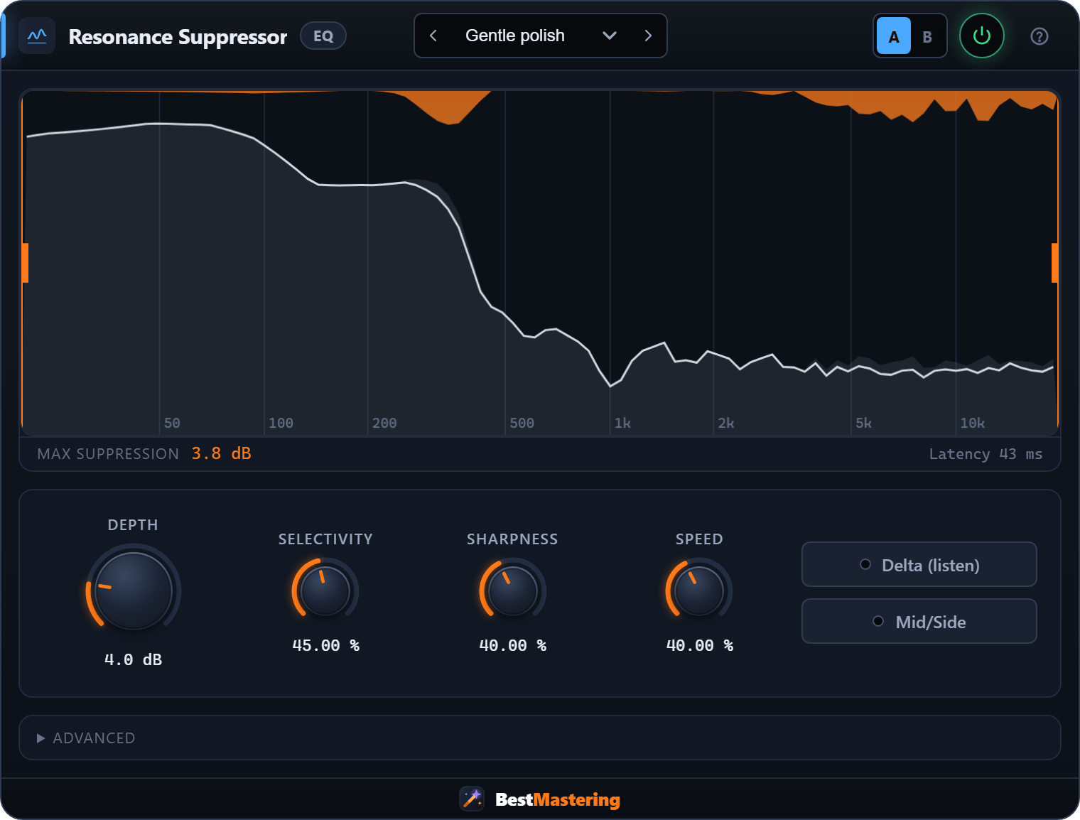 Resonance Suppressor plugin interface
