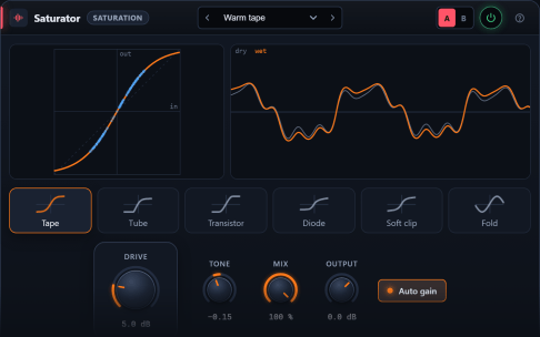 Saturator plugin interface