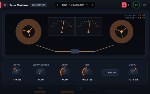 Tape Machine plugin interface