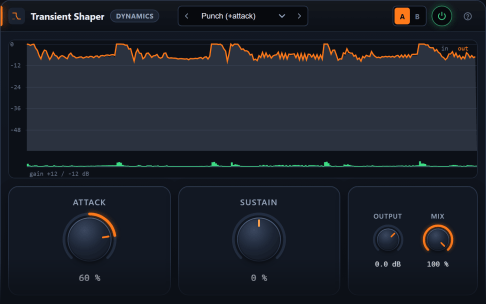 Transient Shaper plugin interface