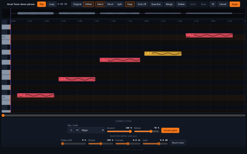 Vocal Toner plugin interface