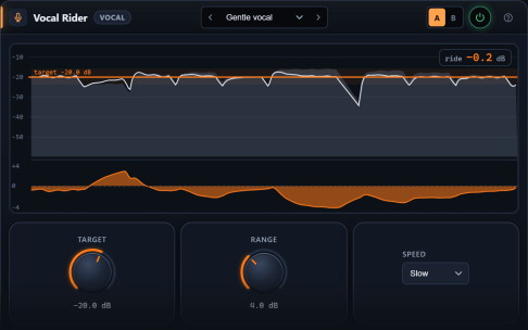 Vocal Rider plugin interface